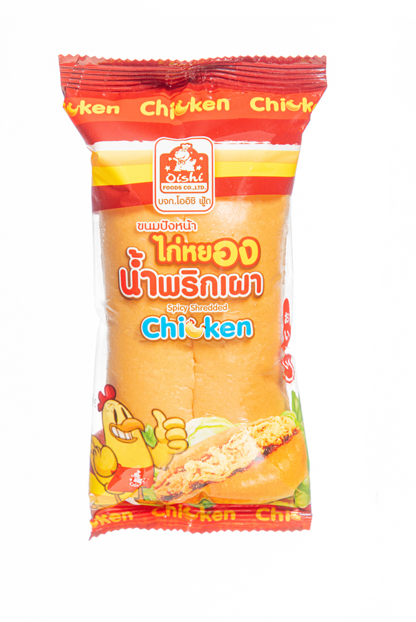 ขนมปังหน้าไก่หยองน้ำพริกเผา