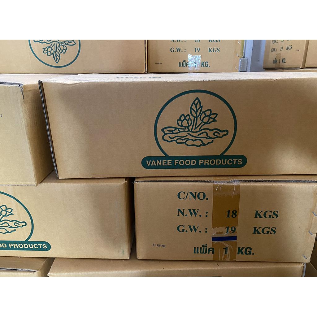ไข่มุกสีดำ 1 kg. 1 กล่องบรรจุ 18 ถุง  น้ำหนัก 18 kg.