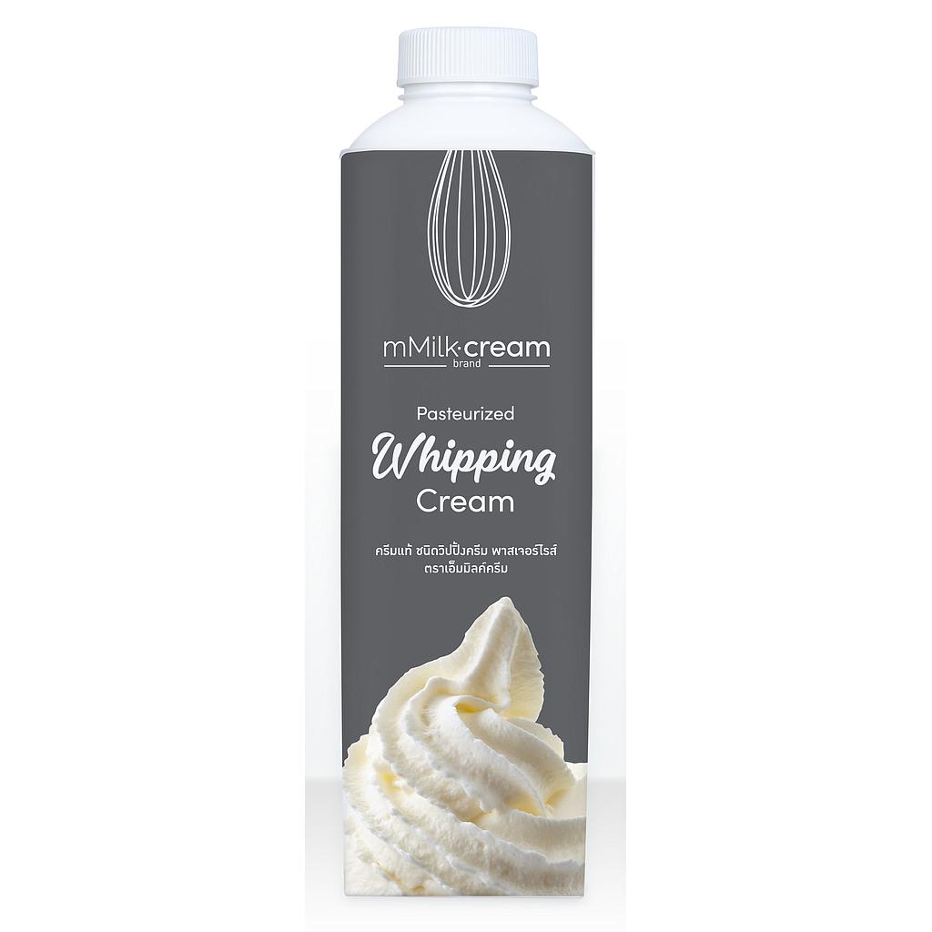 เป็นของเหลวข้นหนืด สีขาว วิปปิ้งครีม(whipping cream) หรือวิปครีม(whiped cream) คือนมที่มีไขมันเนยตั้งแต่ 30% ขึ้นไปแต่ไม่เกิน 55%   วิปปิ้งครีม เป็นส่วนของครีมในนมที่สามารถตีให้ขึ้นฟูได้ เป็นครีมข้น จนเนื้อครีมตั้งตัวได้ มีรสมัน การที่ขึ้นฟูจะได้ผลดีเมื่ออุณหภูมิต่ำ ๆ ประมาณ 7 องศาเซลเซียส หรือต่ำกว่า (ครีมแท้ ชนิดวิปปิ้งครีมพาสเจอร์ไรส์  1000 มล.)