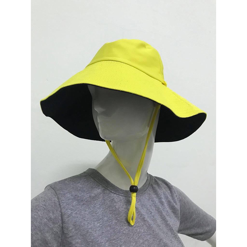 หมวกใส่ได้2ด้านสีเหลือง-สีดำ