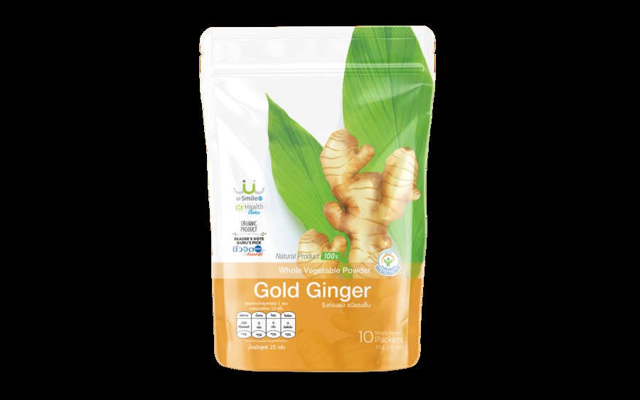 Single serve  ขิงทองผง 100% ไม่เติมแต่งรสชาติ สามารถนำไปรับประทานได้หลากหลาย รูปแบบ สามารถชงดื่มได้ทันทีในน้ำเปล่า หรือผสมในเครื่องดื่มต่างๆ เช่น นม เวย์โปรตีน โยเกิรต์ และน้ำผักผลไม้ รวมถึงสามารถไปผสมอาหาร และเบเกอรี่ได้ตามต้องการ สะดวกและมีประโยชน์ต่อผู้บริโภคทั้งเด็กและผู้ใหญ่