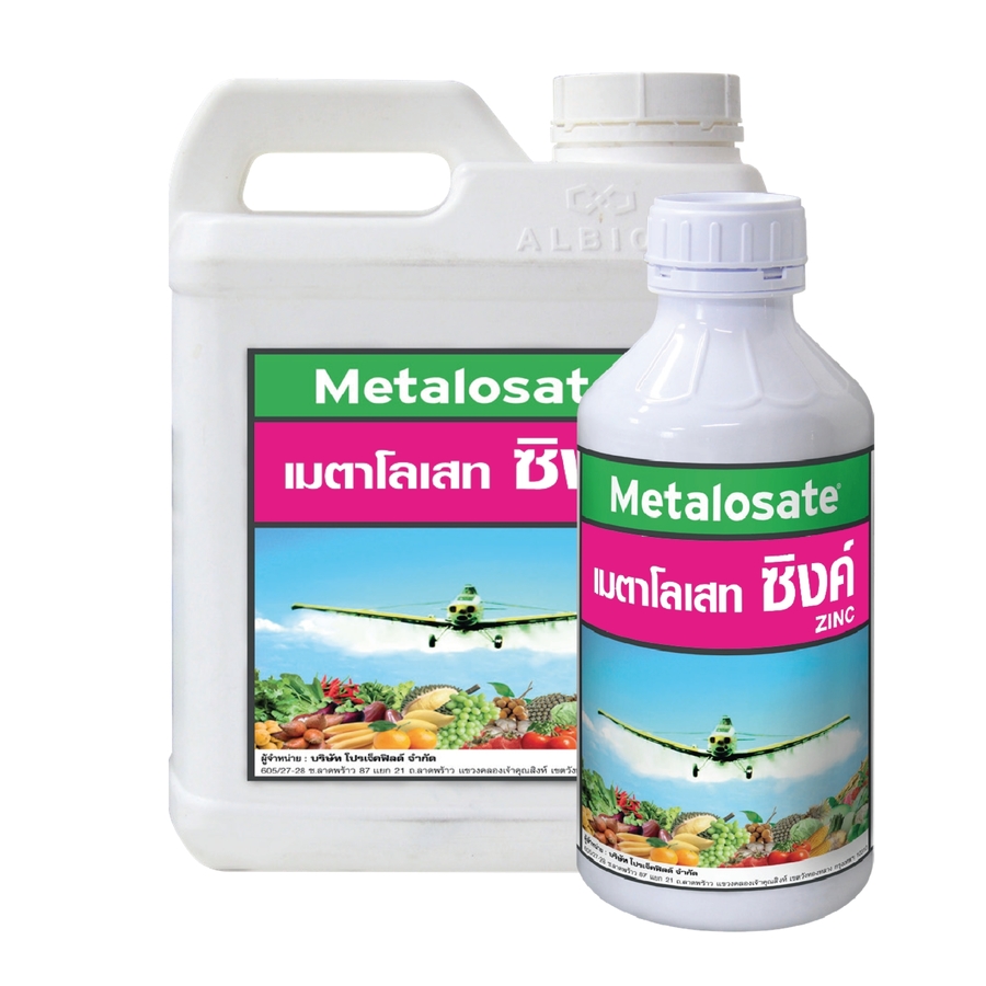 เมตาโลเสท ซิงค์ อยู่ในโครงสร้างร่วมกับกรดอะมิโนจึงทำให้สังกะสีเข้าสู่พืชได้ดี และ เคลื่อนย้ายได้รวดเร็วทั้งใบอ่อน และผลมีส่งเสริมการทำงานของเอนไซม์ ช่วยลดความเคลียดจากสภาวะอากาศที่ไม่เหมาะสม มีบทบาทต่อการสังเคราะห์ฮอร์โมนกลุ่มออกซิน ช่วยส่งเสริมการเจริญเติบโตและทำให้ขั้วเหนียว สำหรับพืชในตระกูลถั่วถั่วแขกถั่วฝักยาว ช่วยให้ดอกเจริญเติบโตอย่างรวดเร็วเพิ่มปริมาณ และคุณภาพให้ดียิ่งขึ้น ต้นพืชหลังจากที่เก็บเกี่ยวผลผลิตและก่อนที่ออกดอกใหม่ เมื่อใช้ธาตุอาหารเสริมสังกะสี และอาหารเสริมโบรอนร่วมกันจะช่วยให้ใบใหม่เจริญเติบโตและแข็งแรง สามารถป้องกันดอกร่วง และ ผลร่วงในฤดูการปลูกครั้งต่อไป