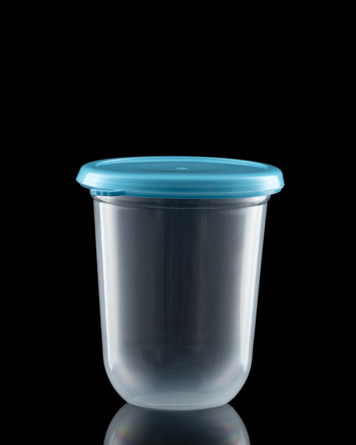 V242-BLU แก้วเซฟตี้ล๊อค 16 oz. PP (นิ่ม) + ฝาปิด สีฟ้า