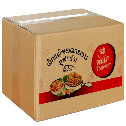 ภูฟาร์ม ดักแด้ไหมทอดอบกรอบ รสต้มยำ ลัง 36 กระป๋อง
