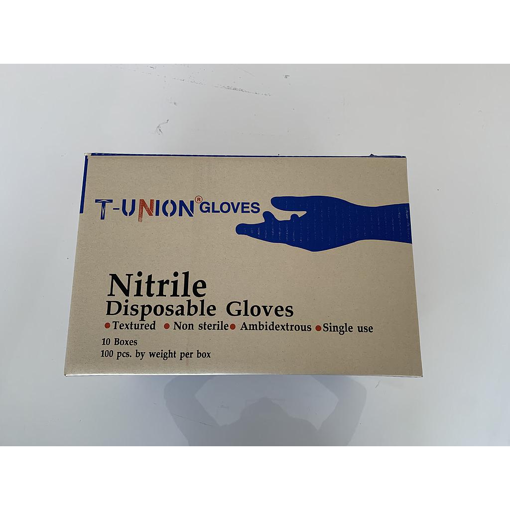 nitrile blue disposable gloves
powder free, non-sterile,  textured,  ambidextrous, single use