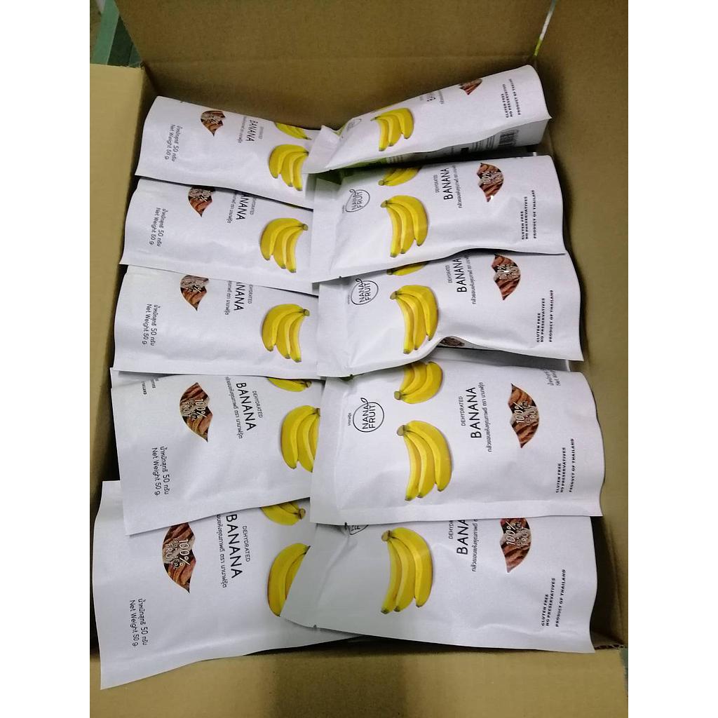 Dehydrated Banana Pack 50 g x 70 bags