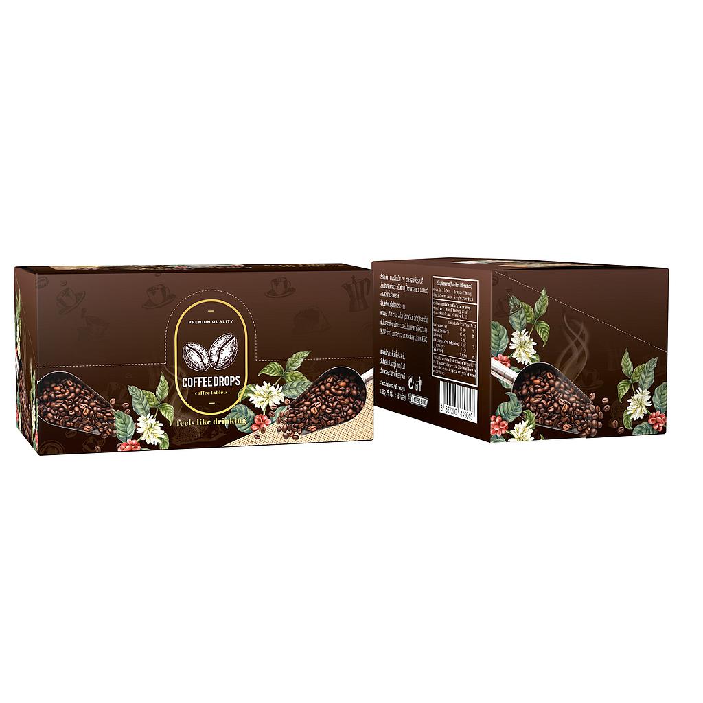 กาแฟอัดเม็ด ตรา เดอะคอฟฟี่ดรอปส์ กล่องใหญ่ รวม 3 รส (3x6)