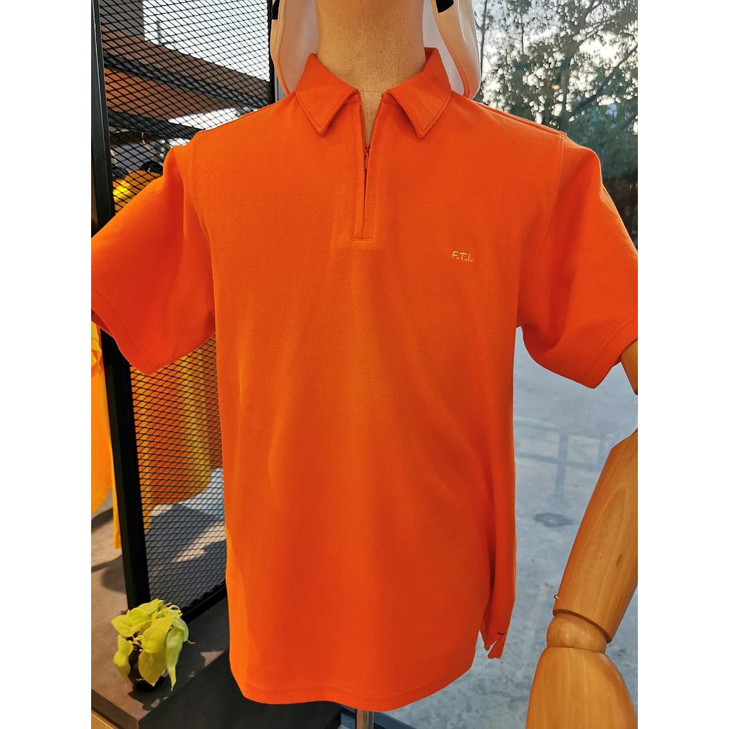 เสื้อโปโลคอซิป FTI สีส้ม ชาย ไซส์ L
