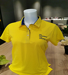 เสื้อโปโลเหลืองปัก The Federation of Thai Industries หญิง ไซส์ XL