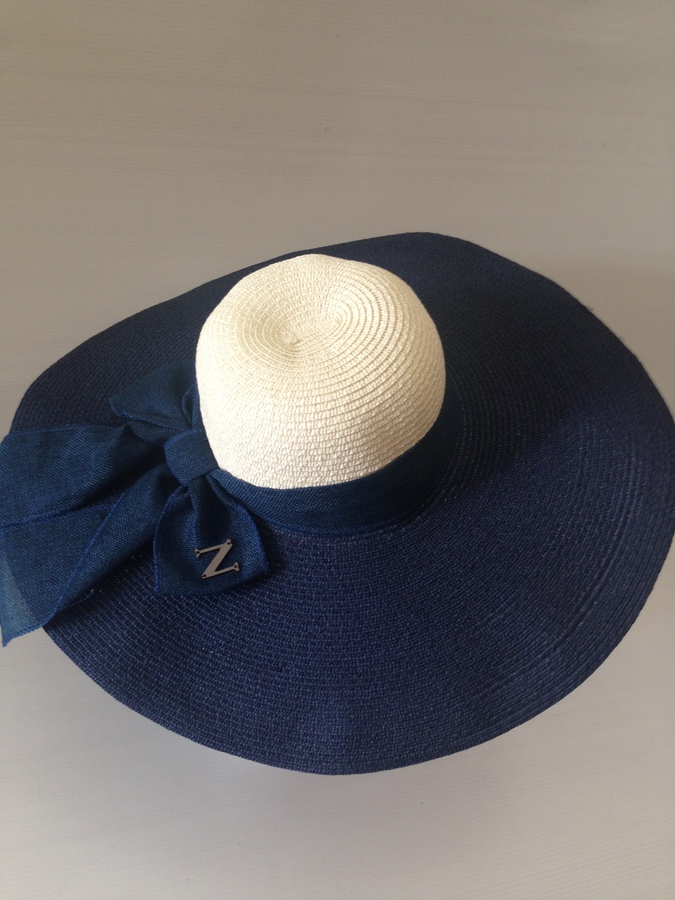 A021-S/M รุ่น N Straw Hat White Navy
