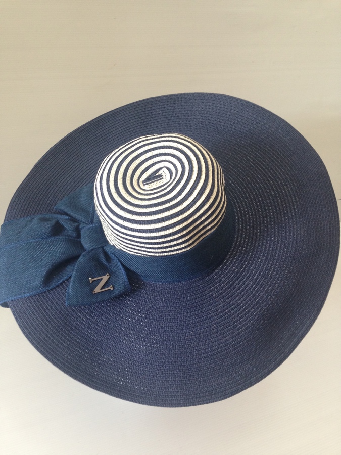 A022-S/M รุ่น N Straw Hat White Navy
