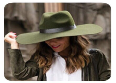 A045/2-S รุ่น Scirocco Wide Brimmed Hat Olive Green
