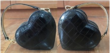 กระเป๋าสตางค์หนังจระเข้แก้วเงา
รุ่น TINY HEART BAG BLACK GLOSSY CROCO