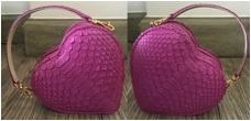 กระเป๋าสตางค์หนังงูลิมิเต็ด
รุ่น TINY HEART BAG LIMITED BELLY MAGENTA PYTHON