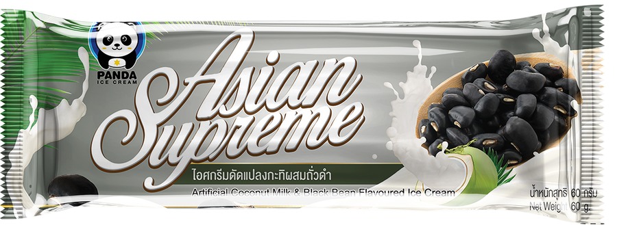 ไอศกรีมดัดแปลงกะทิผสมข้าวเหนียวถั่วดำ