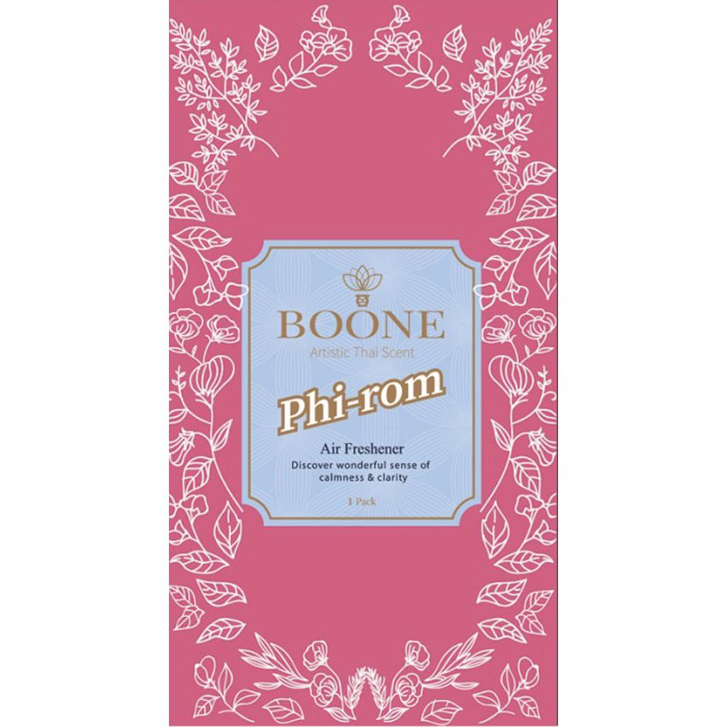 แผ่นน้ำหอมปรับอากาศบูรณ์ กลิ่นภิรมย์(บรรจุ1ชิ้น) 
SK-B018 Air Freshener Phi-rom