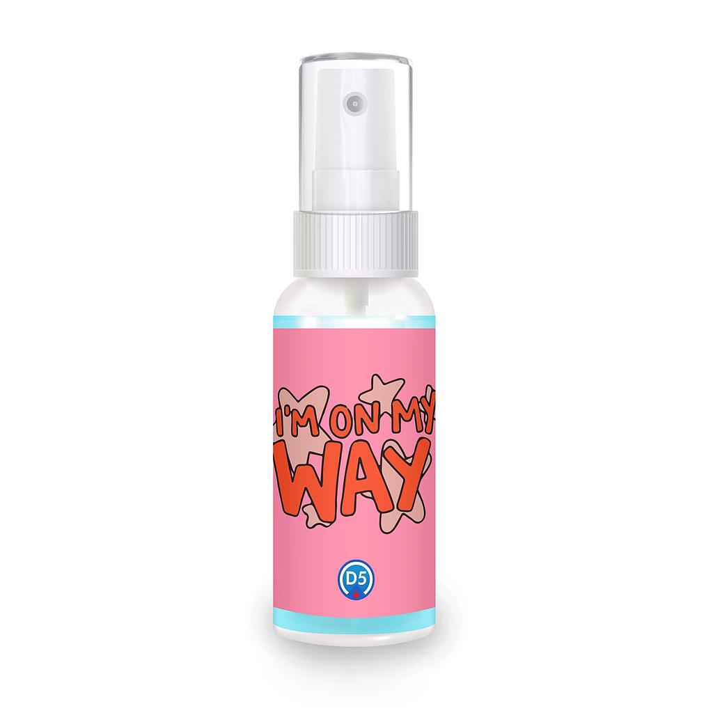 D5 Alcohol Hand Spray 30ml. #09 I'm on my way ผลิตภัณฑ์สเปรย์ทำความสะอาดผิวมือด้วยสารสกัดจากธรรมชาติ ไม่ก่อให้เกิดการระคายเคืองผิว