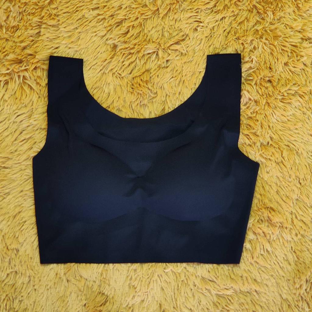 สปอร์ตบรา ผ้าไอซ์ซิลค์ สีดำ ไซส์ XL