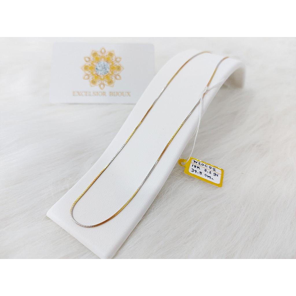 Yellow gold chain, 18K gold, 3.20g. 39.5 cms