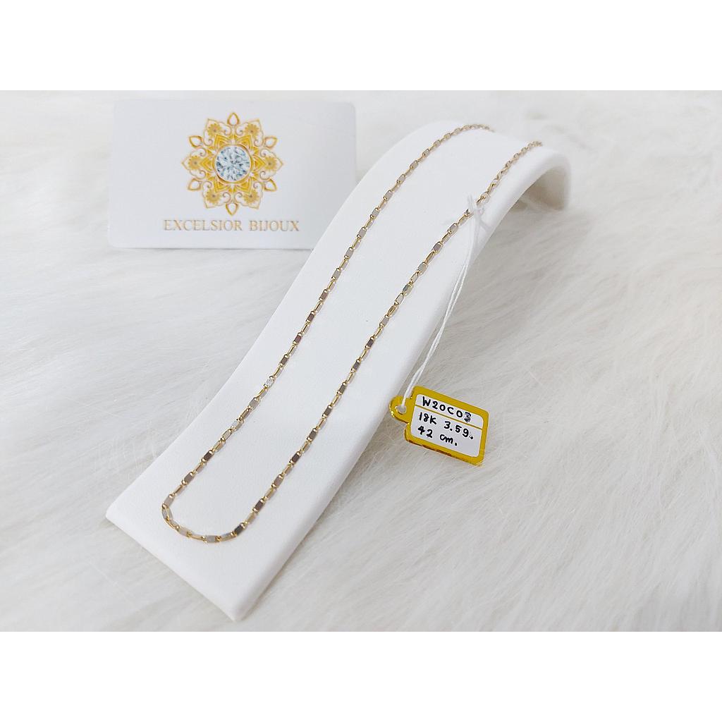 Yellow gold chain, 18K gold, 3.50g. 42 cms