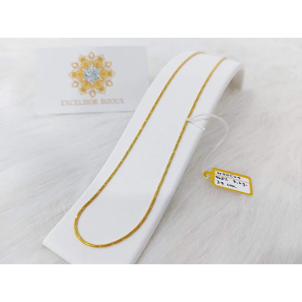 Yellow gold chain, 956% gold, 7.60g. 39 cms