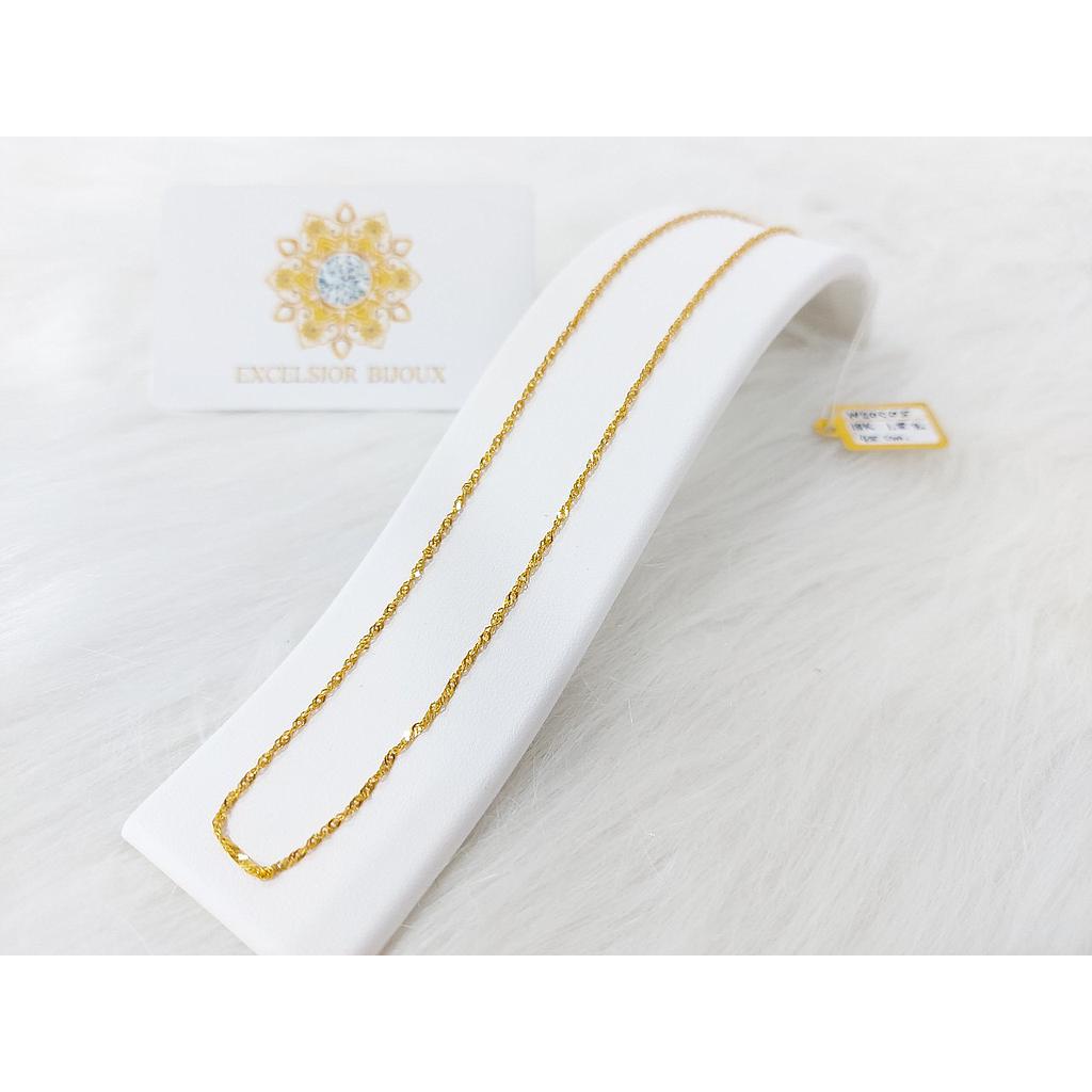 Yellow gold chain, 18K gold, 1.60 g. 40.5 cms