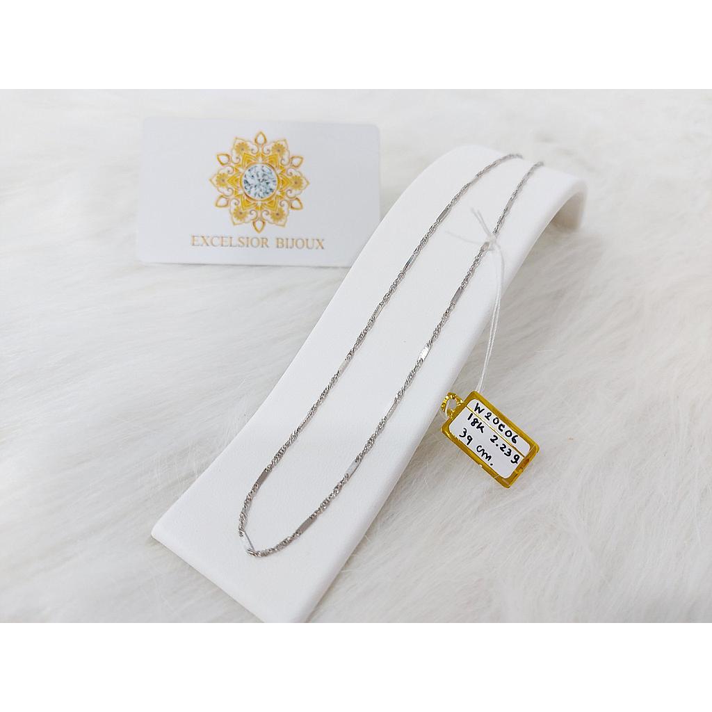 Yellow gold chain, 18K gold, 2.23 g. 39 cms