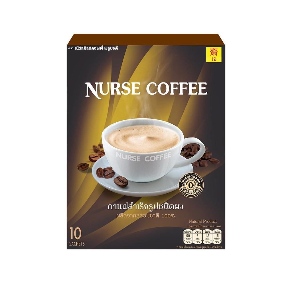 กาแฟปรุงสำเร็จ เนิร์ส คอฟฟี่ เป็นกาแฟอาราบิก้าแท้ 100% ผสมกับครีมธัญพืชและได้ความหวานจากฟรุกโตส รสชาติ หอม นุ่ม หวาน สามารถชงดื่มง่าย ได้ทั้งร้อนและเย็น อร่อยไฟเบอร์สูง ดื่มง่ายเบาสบาย และช่วยระบบขับถ่ายดีเยี่ยม ที่สำคัญ ผลิตภัณฑ์ของเรา
Xไม่มีนมวัว, Xไม่มีน้ำมันปาล์ม, Xไม่มีแลคโตส, Xไม่มีน้ำตาลทราย, Xไม่มีคอลเลสเตอรอล, Xไม่มีไขมันทรานส์, Xไม่มีสารปรุงแต่ง

ขนาด 20 กรัม/ซอง (10 ซอง/กล่อง)