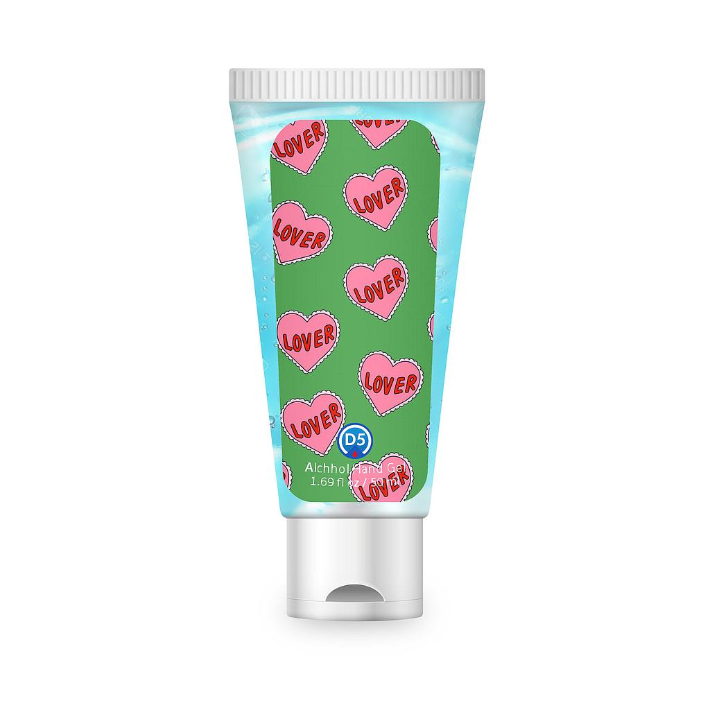 D5 Alcohol Hand Gel 50ml. #02 LOVER (New Collection) ผลิตภัณฑ์แอลกอฮอล์เพื่อสุขอนามัยสำหรับมือ ช่วยทำความสะอาดมือ คงความขุ่มชื้นโดยไม่ก่อให้เกิดความแห้งกร้านต่อผิว