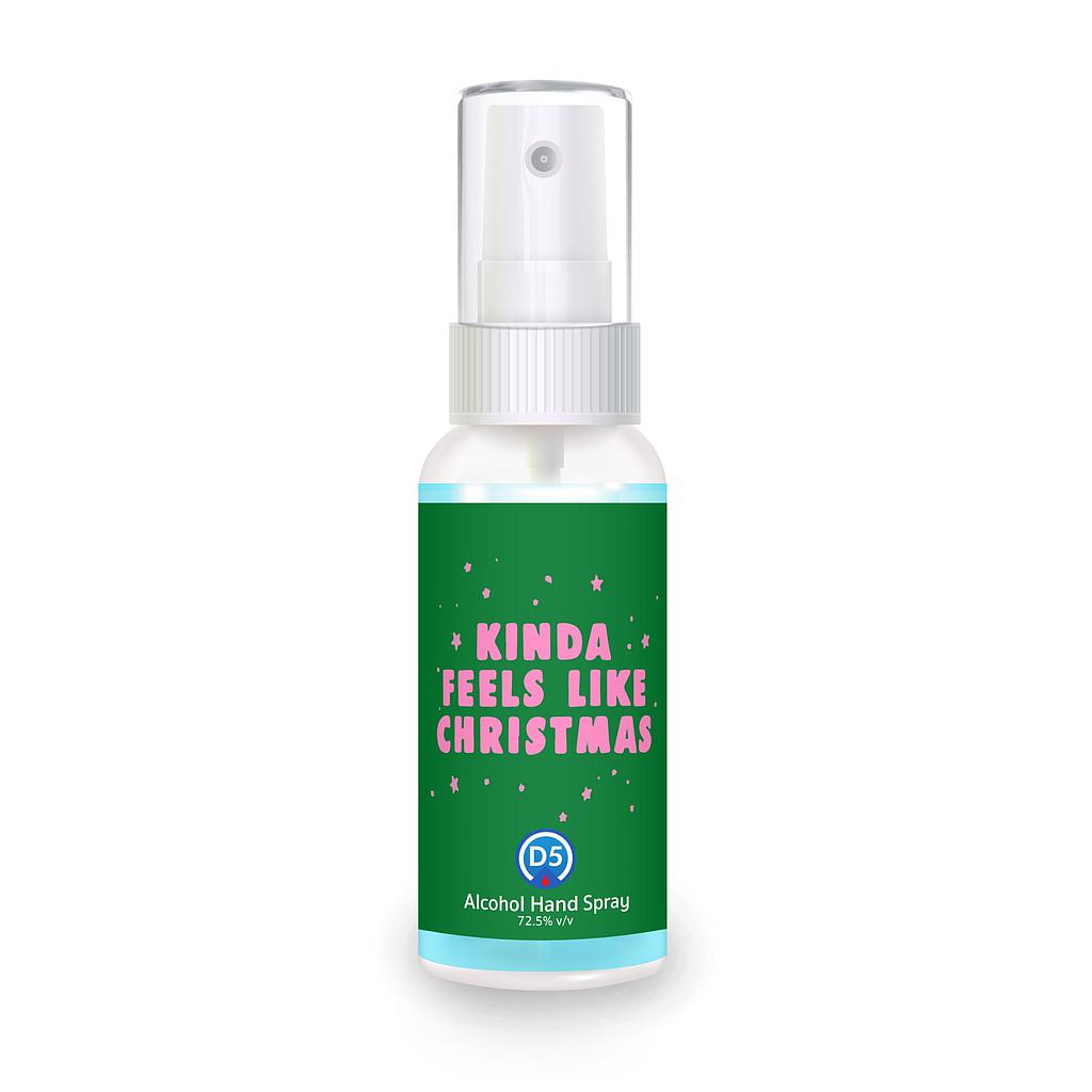 D5 Alcohol Hand Spray 30ml. #01 KINDA FEELS LIKE CHRISTMAS (New Collection) ผลิตภัณฑ์สเปรย์ทำความสะอาดผิวมือด้วยสารสกัดจากธรรมชาติ ไม่ก่อให้เกิดการระคายเคืองผิว