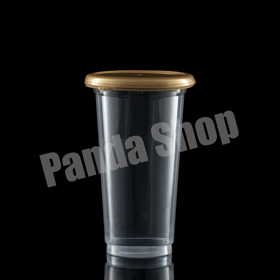 V246-DG แก้วเซฟตี้ล๊อค 20 oz. PP (นิ่ม) ก้นเรียบ + ฝาปิดสีเขียวเข้ม