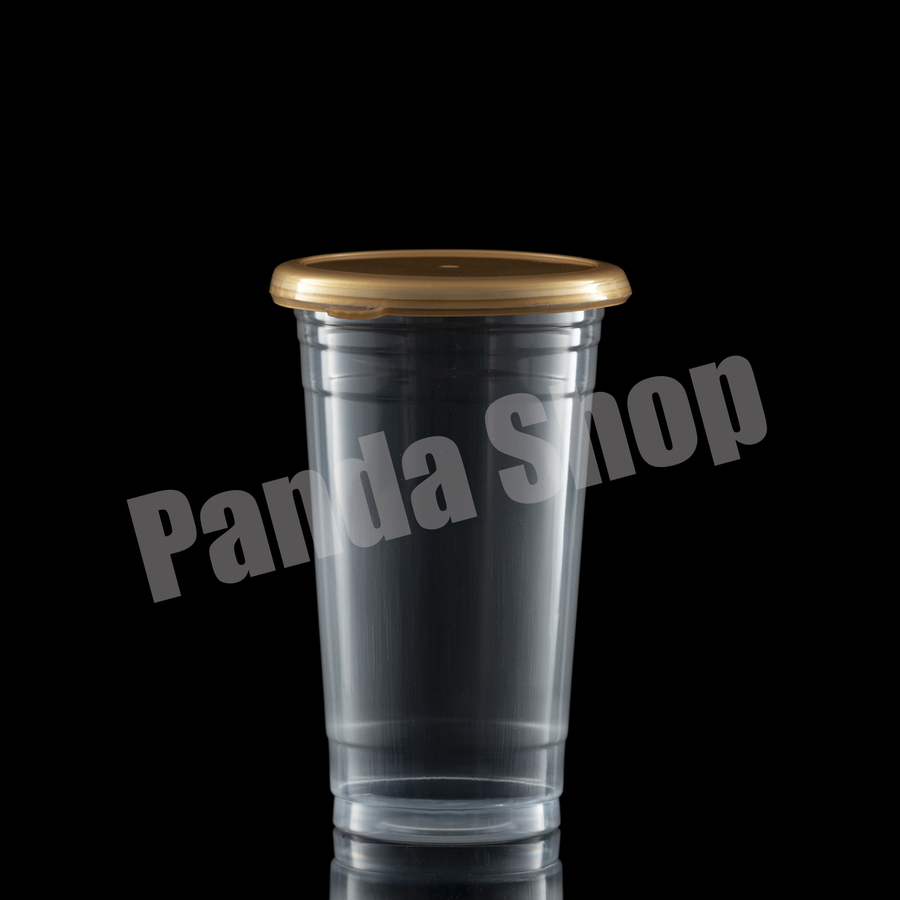 V247-DG แก้วเซฟตี้ล๊อค 22 oz. PP (นิ่ม) ก้นเรียบ + ฝาปิดสีเขียวเข้ม