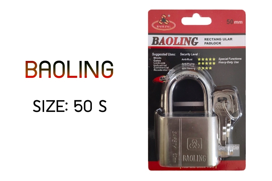 กุญแจ BAOLING 50 มิล คอสั้น BL-50S