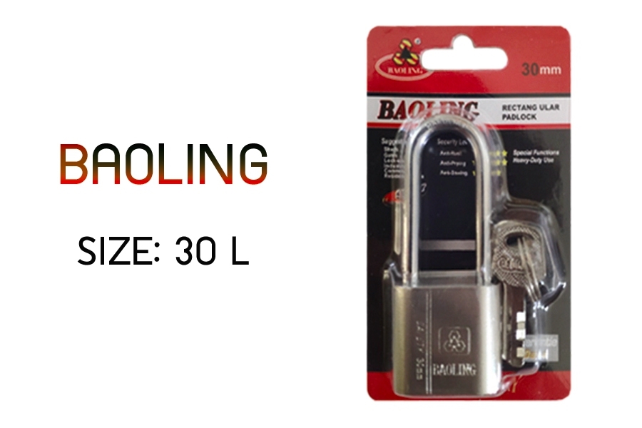 กุญแจ BAOLING 30 มิล คอยาว BL-30L