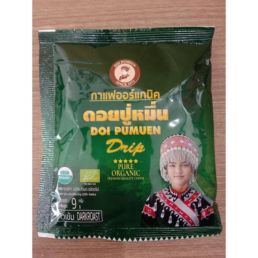 กาแฟอาราบิก้าแท้ ออร์แกนิค คั่วระดับเข้ม แบบถุงดริป