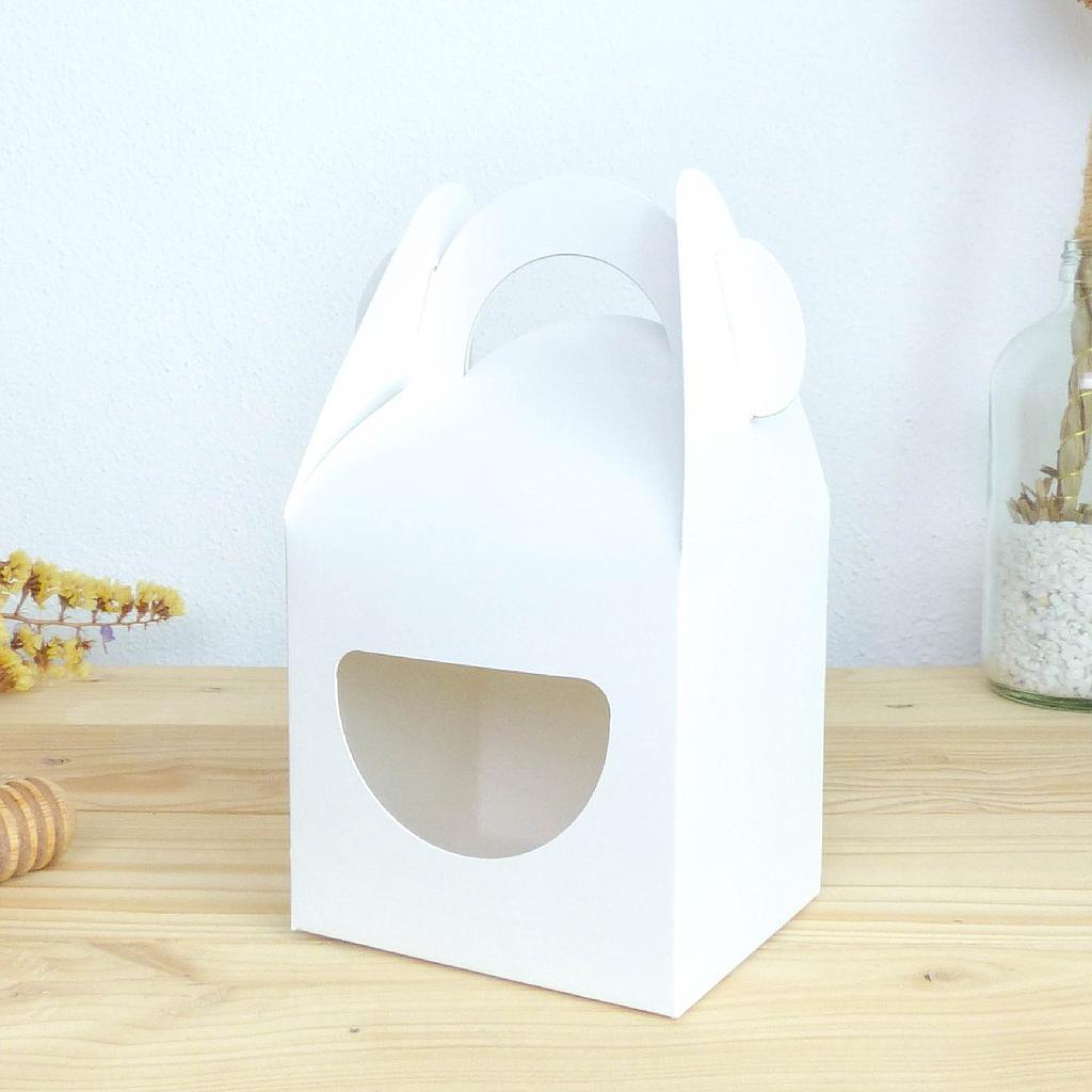 AE-A1-000 กล่องคุ๊กกี้หูหิ้ว size S (สีขาว)