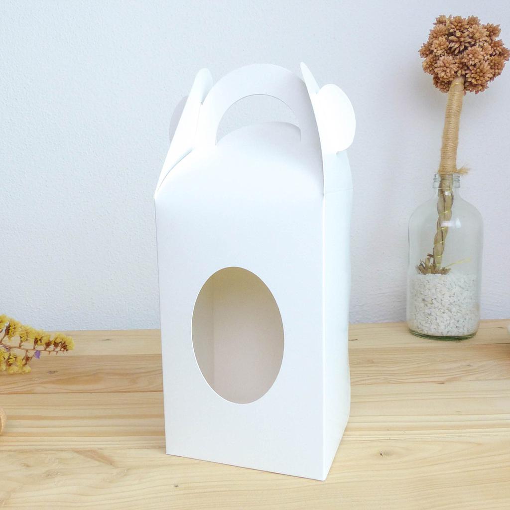 AE-B1-000 กล่องคุ๊กกี้หูหิ้ว size M (สีขาว)