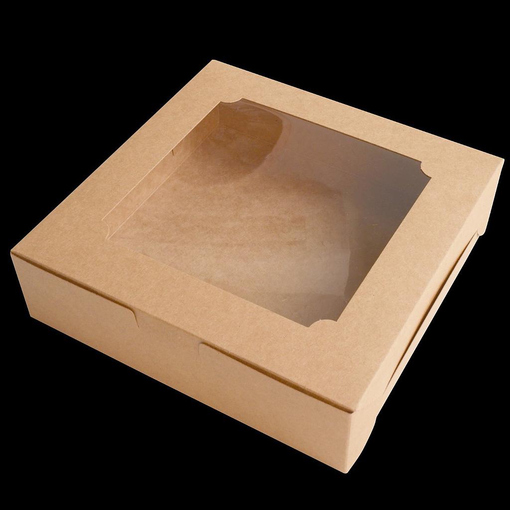 AA-G6-000 กล่องเค้ก 1 ปอนด์ทรงแบนสีนํ้าตาล