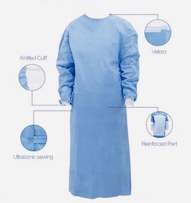 ผลิตภัณฑ์ชุดป้องกันทางการแพทย์ ( ระดับ 3 )
Surgical Gown ( 45 gsm Material Non Reinforced ) SMMMS
