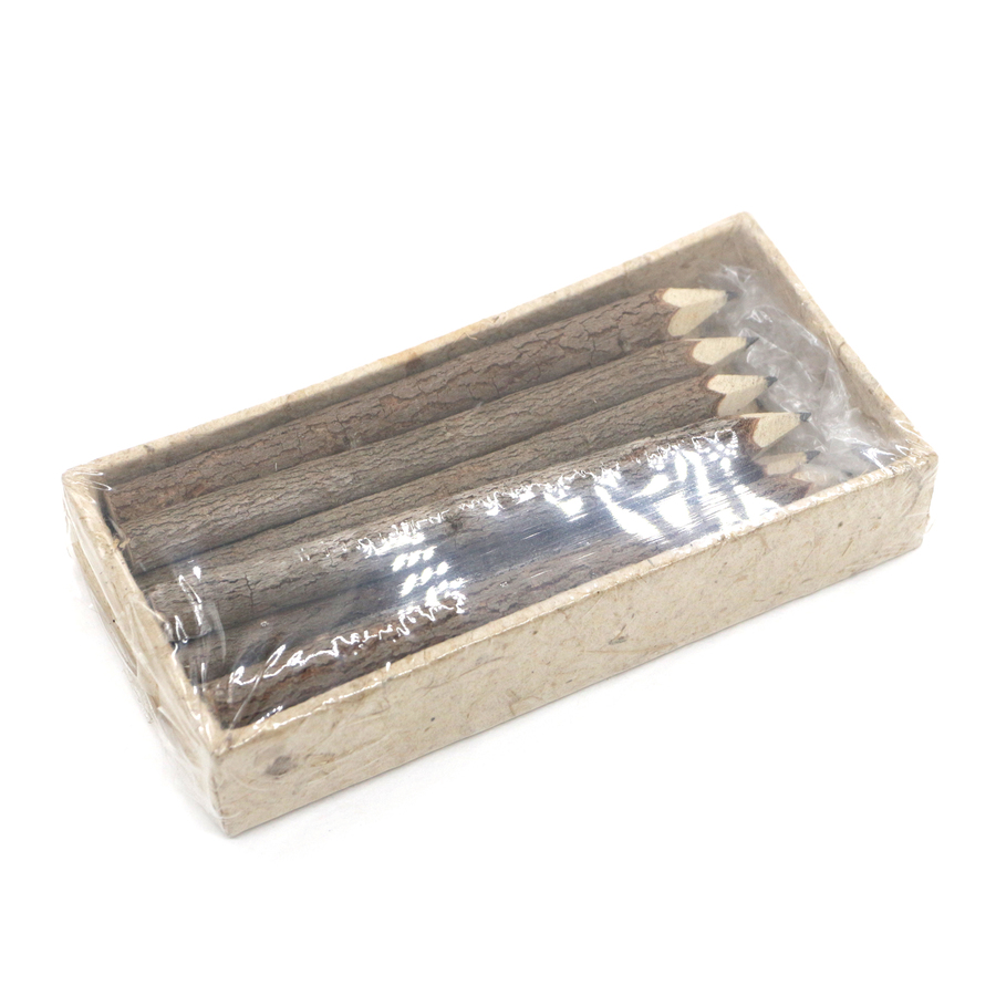 5-inch bark Black wood pencil with box