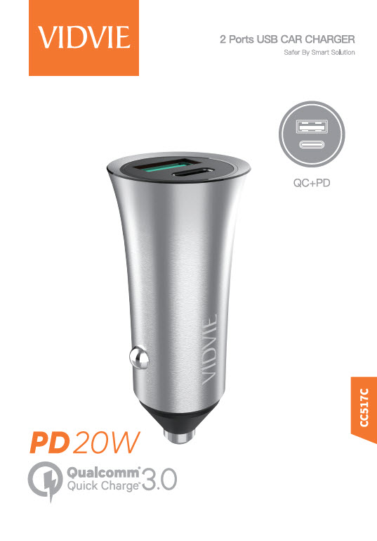 อุปกรณ์ชาร์จไฟในรถยนต์ รุ่น CC517C พร้อมสายชาร์จ Micro