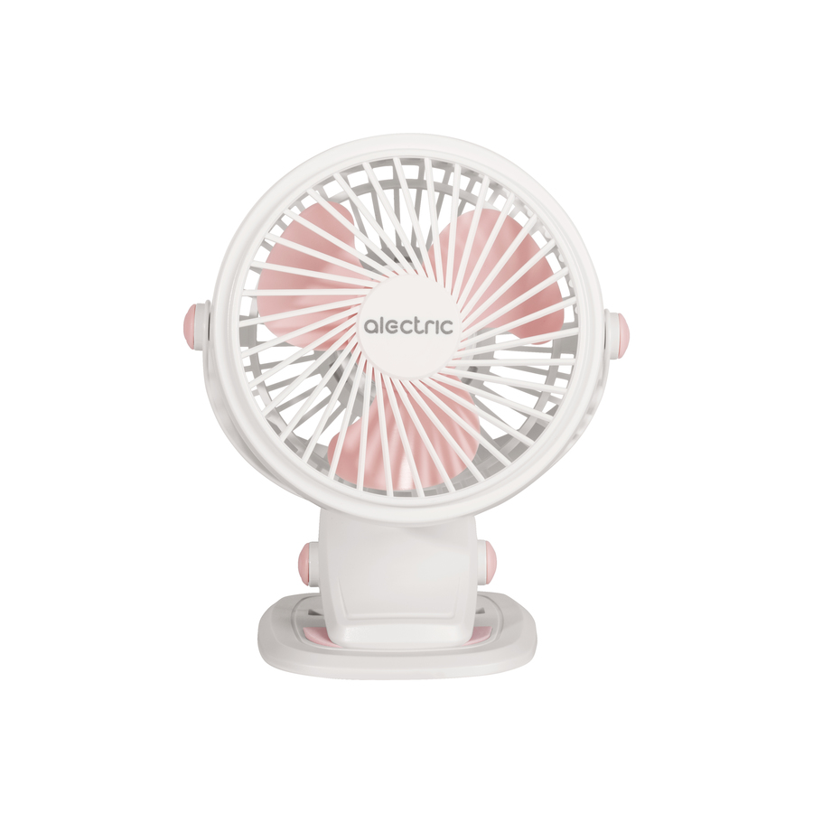 alectric พัดลมที่หนีบไร้สาย รุ่น Fan Grip BT2- สีชมพู