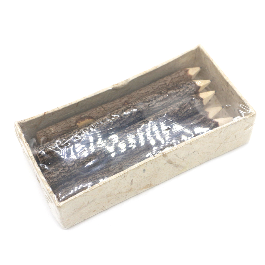 Graphite Bark Pencil 7 inch in Sa paper Box set of 12 