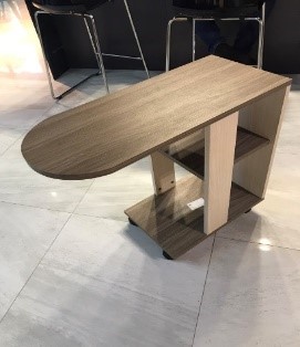 โต๊ะล้อเลื่อนอเนกประสงค์ข้างโซฟา สี LW104-Dritto Oak