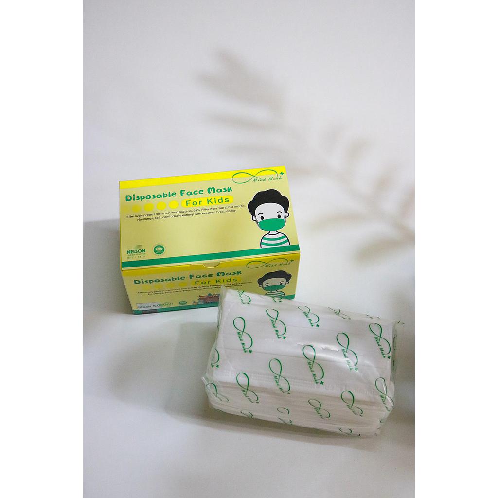 หน้ากากอนามัย 3 ชั้น สีขาว/ Surgical mask 3 Ply / Box for kisds