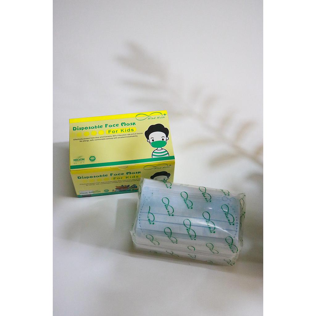 หน้ากากอนามัย 3 ชั้น สีฟ้า/ Surgical mask 3 Ply / Box for kisds