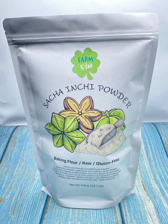 แป้งถั่วดาวอินคา ตรา ฟาร์มฟิน (Sacha Inchi Powder) 700 กรัม