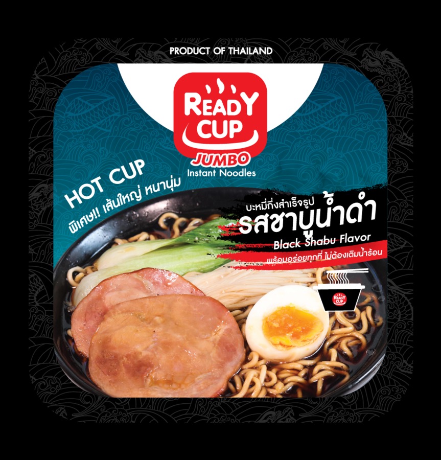ถ้วยร้อน ตรา เรดดี้ คัพ (Ready Cup) รสชาบูน้ำดำ