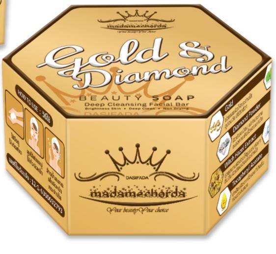 GOLD &amp; DIAMOND BEAUTY SOAP สบู่ล้างทำความสะอาดผิวหน้า เกรด A ที่ชำระล้างได้หมดจด