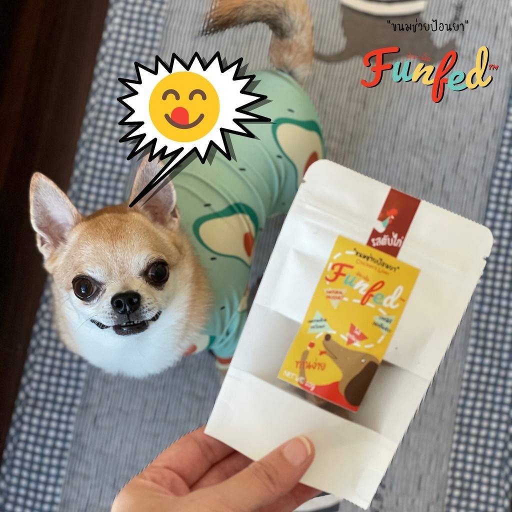 ขนมสุนัขช่วยป้อนยา FunfeD รสตับไก่